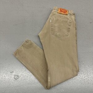 Levis 512 Jeans Mens 30x32 Tan Khaki Slim Tapered Stretch Denim Pants Casual